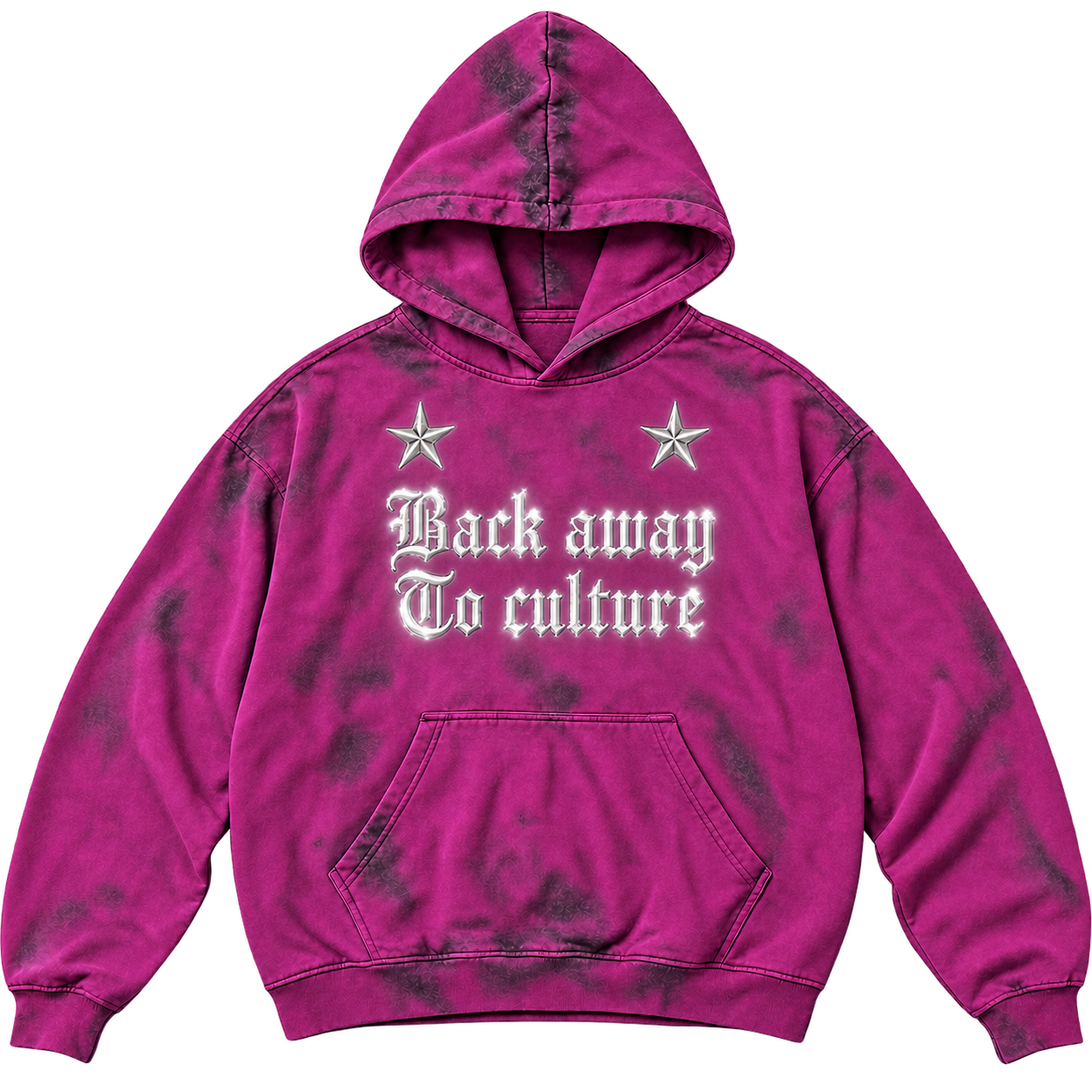 Back Away To Culture Foil Washed Hoodie