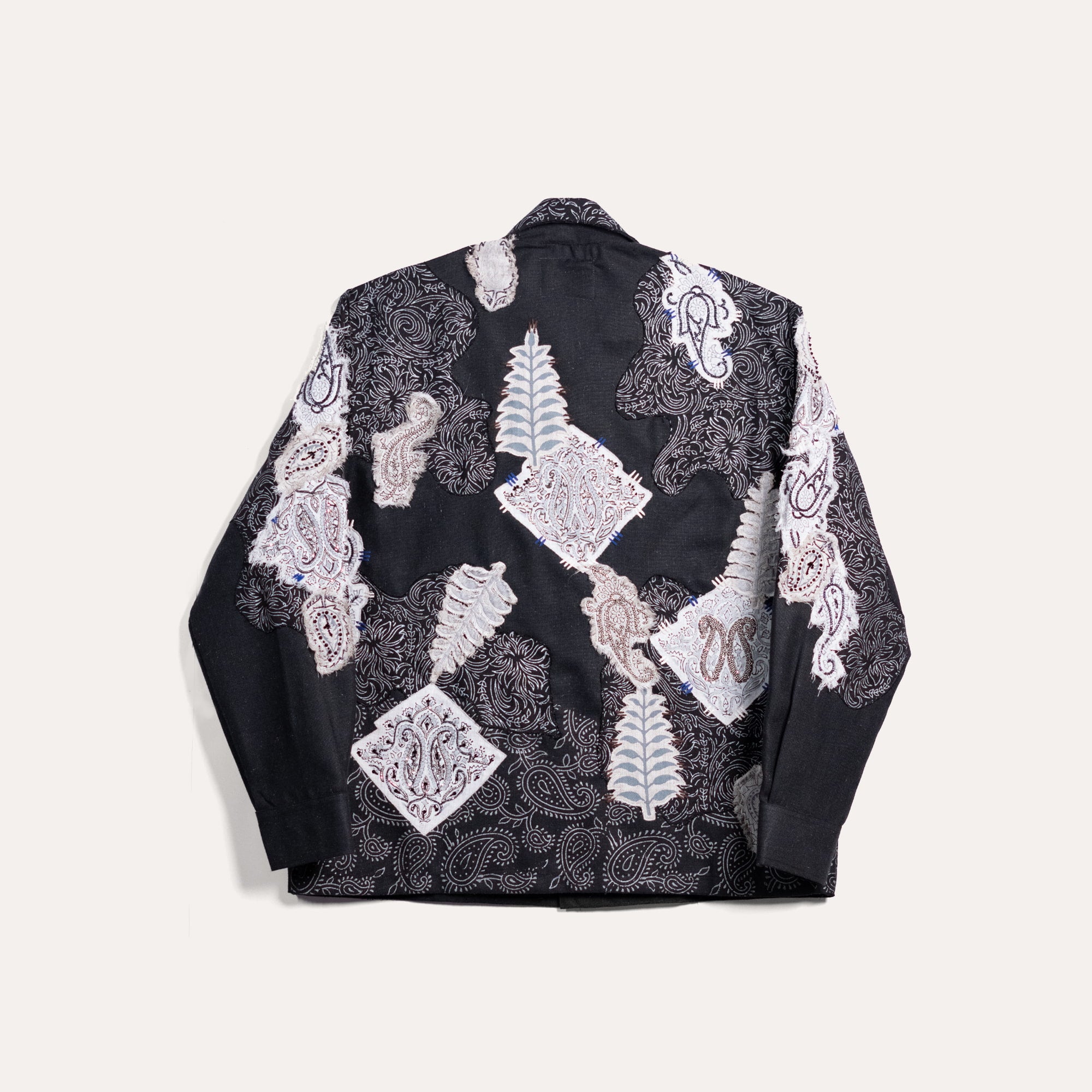 50 Shades Of Grey Oversized Hand-Embroidered Shacket | RAAH