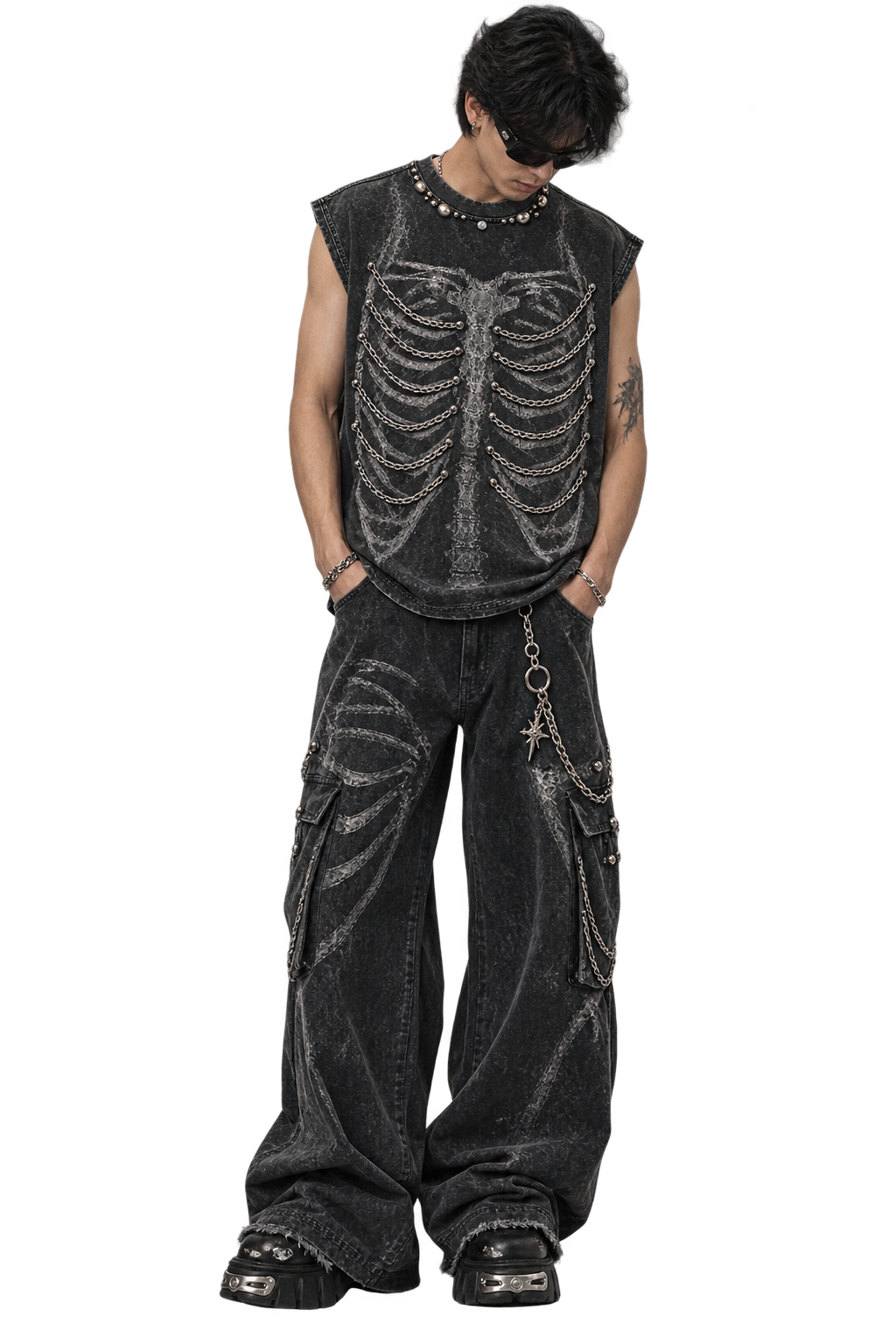 Drop 09 - Skeleton Chained Tank Tee