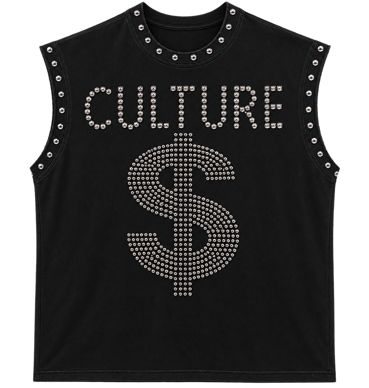 Drop 08 - Culture Studded Tank Tee - Black