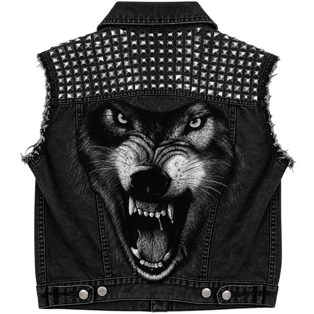 WOLF DENIM VEST